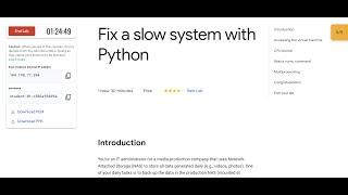 Fix a slow system with Python || #qwiklabs || #coursera