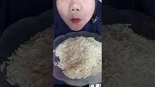 27.DYMA |ASMR RAW RICE EATING |Makan Beras Mentah| asmrrawriceeating Basmatirice @dymavlog