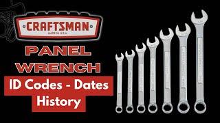 Sears Craftsman Tools Raised Panel Wrench Manufacturer Identification Dates, Codes, and History.