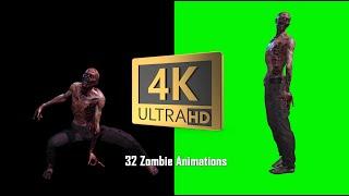 Unleash the Undead: Best Free 4K Green Screen Hi Res Zombie 32 Animations