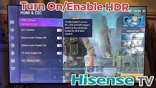 How to Enable HDR on a Hisense TV