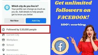 How to get unlimited followers on FACEBOOK! 100% working