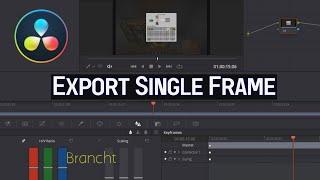 How To Export Single Frame | DaVinci Resolve 17