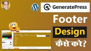 GeneratePress Theme Footer Disign | GeneratePress Theme Create Footer | Blog Website Footer Design