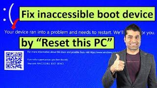 Fix inaccessible boot device by Reset this PC