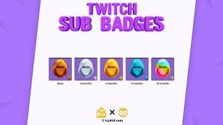 Premium Sub Badges - Ninja Premium Sub - PSD - Premium Download