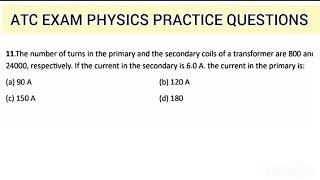 Physics Qt.18/100 Daily practice Qts-ATC EXAM 2024 physics PYQ/Ip,Is,Np,Ns of transformer