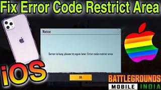 iOS BGMI. Server is busy please try again later Error Code Restrict Area fix solution