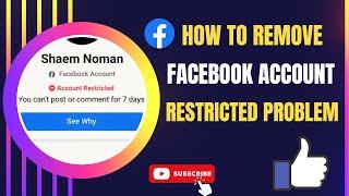 How to Remove Facebook Account Restricted Problem | Account Restricted Only You Can See This