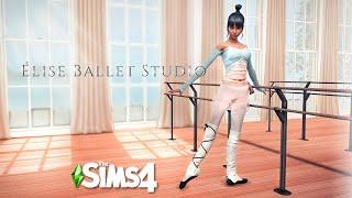 The Sims 4 -🩰Ballet Dance Studio - Relaxing Speed Build ASMR (CC Links)