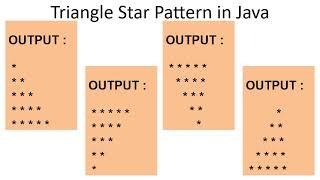 program to make triangle (pyramid) star pattern in java