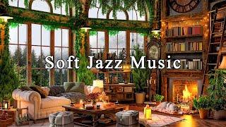 Jazz Relaxing Music to Work, Relax  Soft Jazz Music & Fireplace Sounds at Cozy Coffee Shop Ambience