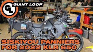 Giant Loop Siskiyou Panniers on 2022 Kawasaki KLR 650 Adventure: Fully Compatible With KLR OEM Racks