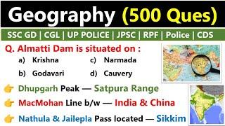 Geography Top 500 Questions | Geography gk | Geography Top questions and answers | Geography Top MCQ