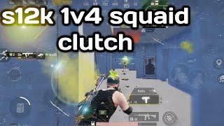 S12k 1v4 clutch  | pubg mobile highlights # noman op