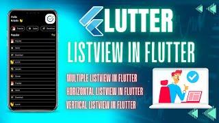 ListView in Flutter. Multiple ListView in single screen in flutter. Horizontal/Vertical ListView.