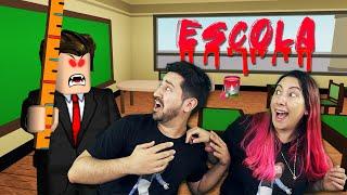 Tivemos que FUGIR DA ESCOLA no MEIO DA AULA | Roblox Gabriel e Shirley