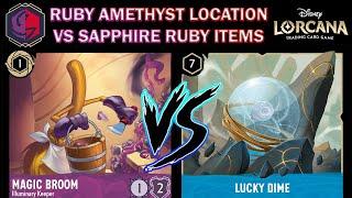 🟣 RUBY AMETHYST LOCATION ANTI-META SPICE VS SAPPHIRE RUBY ITEMS - Disney Lorcana Gameplay