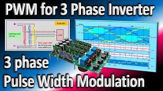 How 3 Phase is generated with Pulse Width Modulation | PWM generation in an lnverter