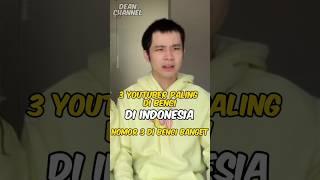 3 Youtuber paling dibenci di Indonesia (Nomor 3 dibenci banget) #shorts