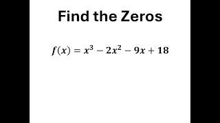 Find the Zeros of the Polynomial Function and State the Multiplicity