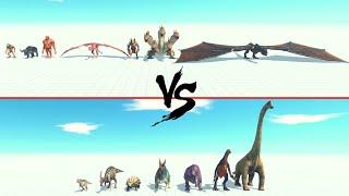 Fantasy Faction Vs Herbivore Dinosaurs Faction ARBS | Animal Revolt Battle Simulator