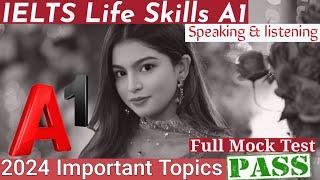 Life Skills A1 IELTS UKVI Spouse Visa Test||Speaking & Listening|| Recent Topics Full Mock Test 2024