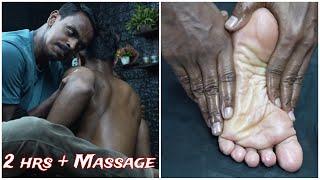 Foot Massage With Head & Body Massage ASMR | 2 Hrs+ Full Body Massage Compilation | Leg Massage