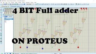 5.HOW TO SIMULATE 4 BIT FULL ADDER ON PROTEUS.