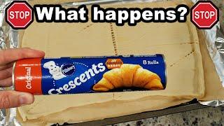 What happens.. If you cook Pillsbury Crescent Rolls flat?