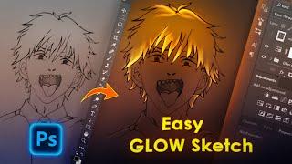 How To Make Glowing Sketches In Photoshop । FIX artwork