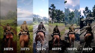 (10 Fps) vs (20 Fps) vs (30 Fps) vs (40 Fps) vs (50 Fps) vs (60 Fps)