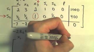 The Simplex Method - Finding a Maximum / Word Problem Example, Part 3 of 5