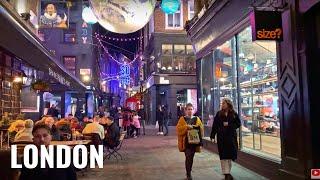 London Night Walk | Soho, Regent Street, Oxford Street, Carnaby | 4K Walking Tour