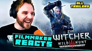 FILMMAKER REACTS: THE WITCHER 3 | ALL CINEMATIC TRAILERS! - KILLING MONSTERS | A NIGHT TO REMEMBER!