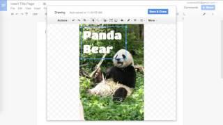 Creating an Image Title Page with Google Docs