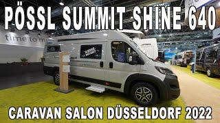 PÖSSL SUMMIT SHINE 640 | NEUHEIT 2022 | Caravan Salon Düsseldorf  | Fiat | Längsbetten | Schwenkbad