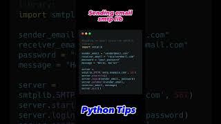 Send Email using smtp lib - Python Tips #ikh4ever #shorts #python