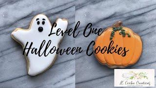 EASY Ghost and Pumpkin Cookie Decorating! Step by Step How To!