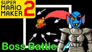 Mario Maker 2 - How to make a UNDYNE boss battle (Mario Maker 2 Boss ideas)(UNDERTALE Bosses!)