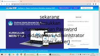 Cara Login Aplikasi erapor bagi PTK, Guru, Wali Kelas dan Siswa tingkat SD, SMP, dan SMA, SMK