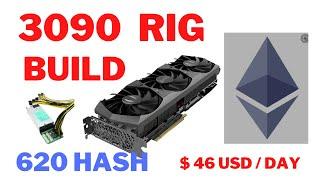 3090 Rig | $ 46 per Day| Eth Mining | 5 zotac Card |High Profit | Easy Rig Build