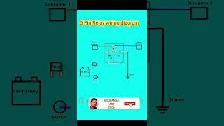 How to Wire a 5 Pin Relay | Automotive Relay Wiring#shortvideo #relay #electric #technical #tech