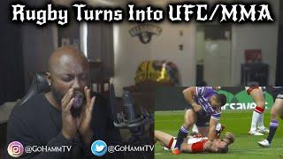 American Reacts | (RUGBY FIGHTS) When Rugby Players Throw Punches