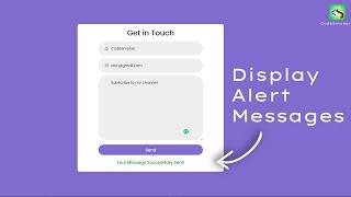 How to display Alert Message in Contact Form on Submit | @CodeSmoker |