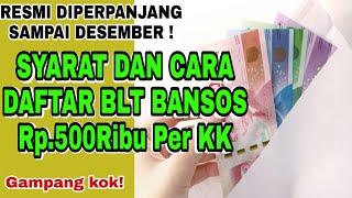 Gampang! Syarat Dan Cara Daftar BLT BANSOS Rp.500 Ribu Non PKH