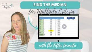 Filter & Median Formula Tutorial  | How to Calculate Median in Excel with Multiple Conditions