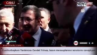 #Canlı - Cumhurbaşkanı Yardımcısı Cevdet Yılmaz, basın mensuplarının sorularını cevaplıyor.