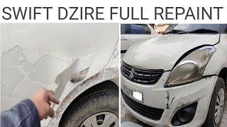 Swift Dzire Full Dent And Paint | Too much Bodyfiller | lucknow | Hindi