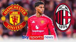 Marcus Rashford’s agent understood to have travelled to Italy for talks with AC Milan